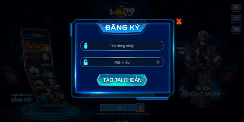 Dang ky Win79 voi vai thao tac sieu nhanh chong