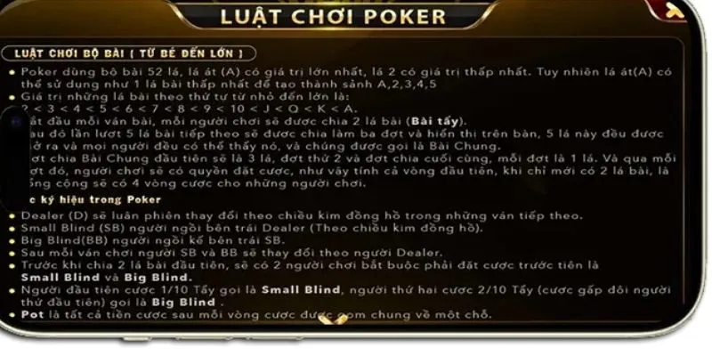 Poker win79 luat choi