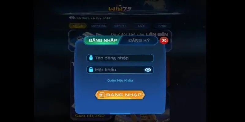 Thao tac dang nhap Win79 ro rang va de hieu