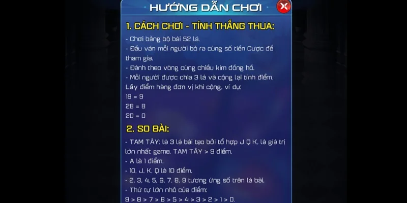 kham pha luat choi bai cao to win79